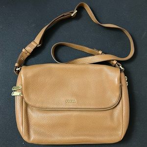 Fossil Messenger Crossbody Bag - Tan